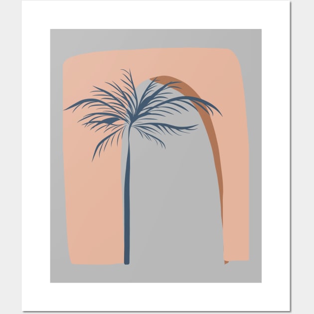 Oriental Arch and Palm Tree earthy minimalist natural art abstract Wall Art by From Mars